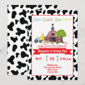 Boerderij Animal Barnyard Birthday Invitation Kind Kaart (Voorkant / Achterkant)