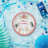 Boerderij Animal Barnyard Greenery Birthday Papieren Bordje (Feest)