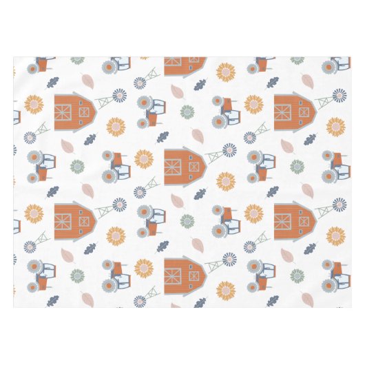 Boerderij Animal Barnyard Pattern Verjaardag Tafelkleed (Voorkant (Horizontaal))