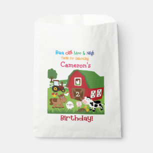 Boerderij Animal Birthday Goody/Favor Bag Bedankzakje