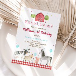 Boerderij Animal Boy Birthday Kaart