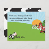 Boerderij Animal Dank je wel Bedankkaart (Voorkant / Achterkant)