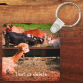 Boerderij Animal Friends Natuur - Gepersonaliseerd Sleutelhanger (Achterkant)