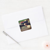 Boerderij Animal Friends Natuur - Gepersonaliseerd Vierkante Sticker (Envelop)