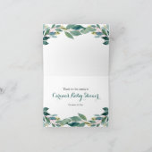 Boerderij Animal Greenery Baby shower Hartelijk da Bedankkaart (Binnen)