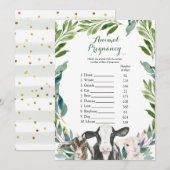 Boerderij Animal Greenery Boy Animal Pregnancy Gam Kaart (Voorkant / Achterkant)