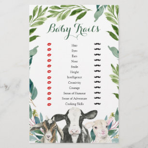Boerderij Animal Greenery Boy Baby shower Baby