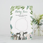 Boerderij Animal Greenery Boy Baby shower Baby Fac (Staand voorkant)