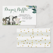 Boerderij Animal Greenery Boy Baby shower Diaper R Informatiekaartje (Voorkant / Achterkant)