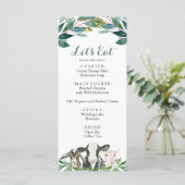 Boerderij Animal Greenery Boy Baby shower Menu (Staand voorkant)