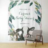 Boerderij Animal Greenery Boy Baby shower Sign Tap Wandkleed (In situ)