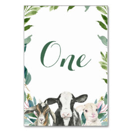 Boerderij Animal Greenery Boy Baby shower Table Nu Kaart