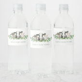 Boerderij Animal Greenery Boy Baby shower Water Fl Waterfles Etiket (Flessen)