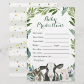 Boerderij Animal Greenery Boy Baby voorspellingen (Voorkant / Achterkant)