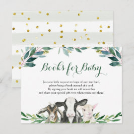 Boerderij Animal Greenery Boy Boeken voor Baby Uitnodiging Briefkaart