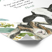 Boerderij Animal Greenery Boy Momosa Bar Sign Poster (Hoek)