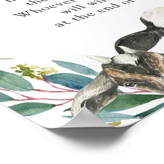 Boerderij Animal Greenery Boy Pacifier Hunt Poster (Hoek)