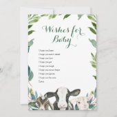 Boerderij Animal Greenery Boy Wwish for Baby Card Kaart (Voorkant)