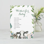 Boerderij Animal Greenery Boy Wwish for Baby Card Kaart (Staand voorkant)