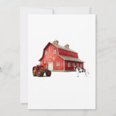 Boerderij Animal Red Barn Tractor 1st. verjaardags Kaart (Achterkant)