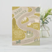 Boerderij Animal Rustic Country Baby shower Kaart (Staand voorkant)