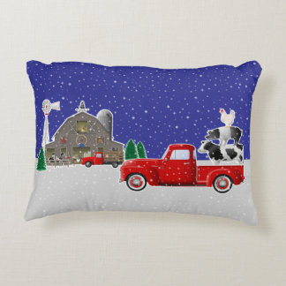 Boerderij Animal Stack in Little Red Truck Accent Kussen