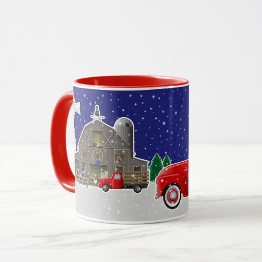 Boerderij Animal Stack in Little Red Truck Mok (Voorkant links)