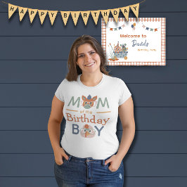 Boerderij Animal Verjaardag Jongen Mama Party T-shirt