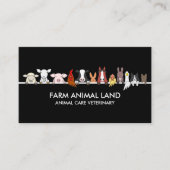 Boerderij Animal Veterinary Black Visitekaartje (Voorkant)
