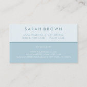 Boerderij Animal Veterinary Blue Visitekaartje (Achterkant)