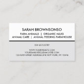 Boerderij Animal Veterinary Sheep Koe Pig Hen Visitekaartje (Achterkant)