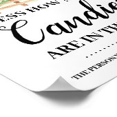 Boerderij Animas Hoeveel Snoepjes Baby shower Game Poster (Hoek)