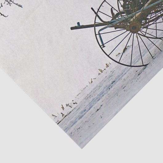  Boerderij apparatuur sneeuwfoto Tissuepapier (Detail)