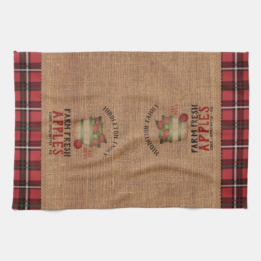  boerderij 🍎 appels theedoek (Horizontaal)