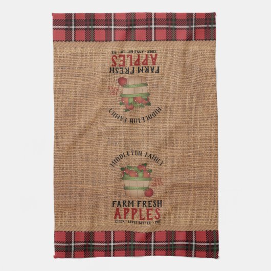  boerderij 🍎 appels theedoek (Verticaal)