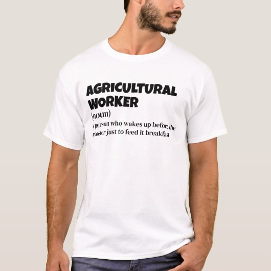 Boerderij Arbeider - Funny Job Definition T-shirt (Voorkant)