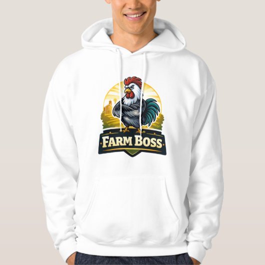 Boerderij baas overzicht hoodie (Voorkant)