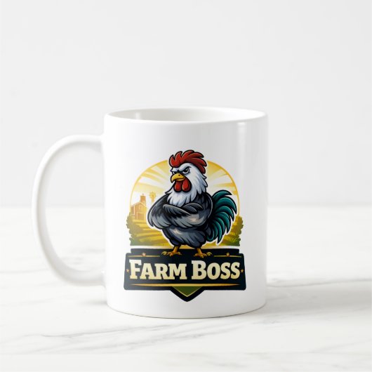 Boerderij baas overzicht koffiemok (Links)