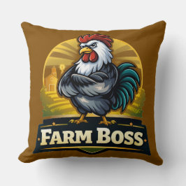 Boerderij baas overzicht kussen