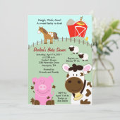 Boerderij Babies 5x7 Baby shower Uitnodiging (Staand voorkant)