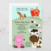 Boerderij Babies 5x7 Baby shower Uitnodiging (Voorkant / Achterkant)