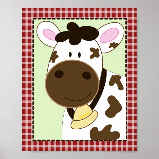 BOERDERIJ BABIES-KOE 8x10 BABY NURSERY-RUIMTE Poster (Voorkant)
