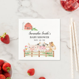 Boerderij Baby Baby shower Servet