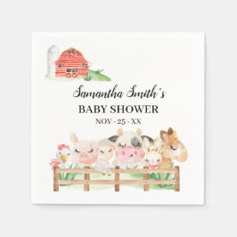 Boerderij Baby Baby shower Servet