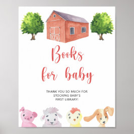 Boerderij - Baby bibliotheek Poster