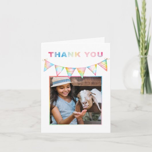 Boerderij Baby Geit Foto Verjaardag Bedankt Card (Voorkant)