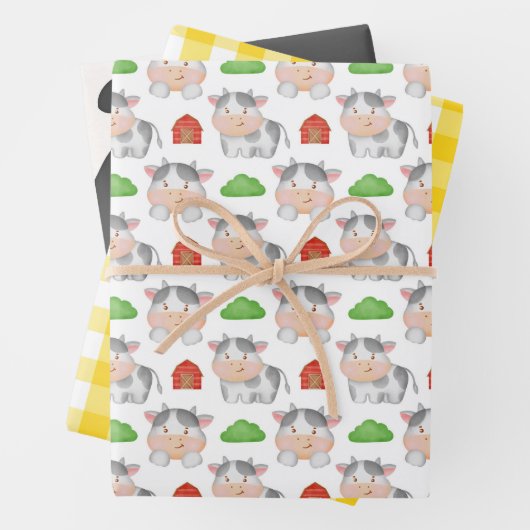 Boerderij Baby Inpakpapier Vel (In situ)