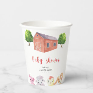 BOERDERIJ BABY SHOWER - BABY SHOWER PAPIEREN BEKERS