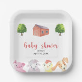 BOERDERIJ BABY SHOWER - BABY SHOWER PAPIEREN BORDJE (Voorkant)