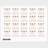 BOERDERIJ BABY SHOWER - BABY SHOWER VIERKANTE STICKER (Vel)